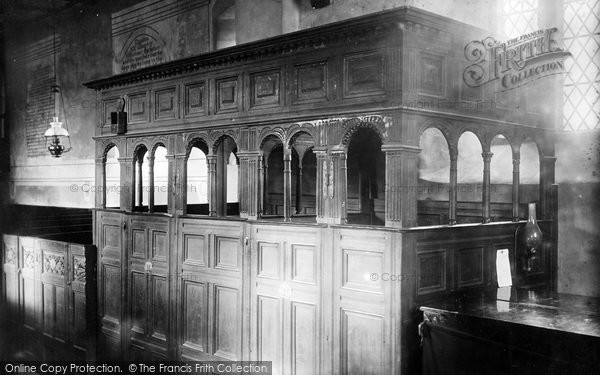 Photo of Stokesay, Church, Old Pew 1903