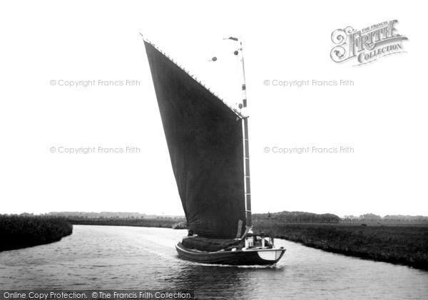 Photo of Stokesby, A Wherry On The River Bure c.1940