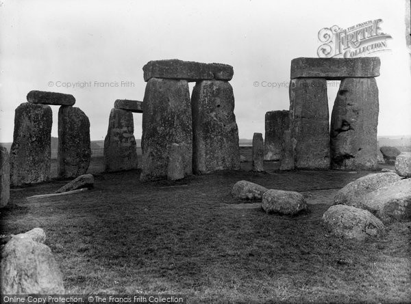 Photo of Stonehenge, Showing The Detached Trilithons 1928