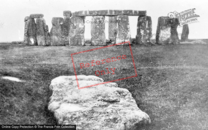 Photo of Stonehenge, The Slaughter Stone And Aubrey Holes c.1930