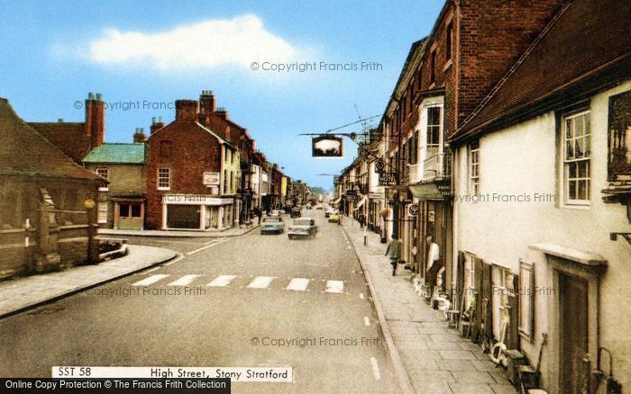 Photo of Stony Stratford, High Street c.1965