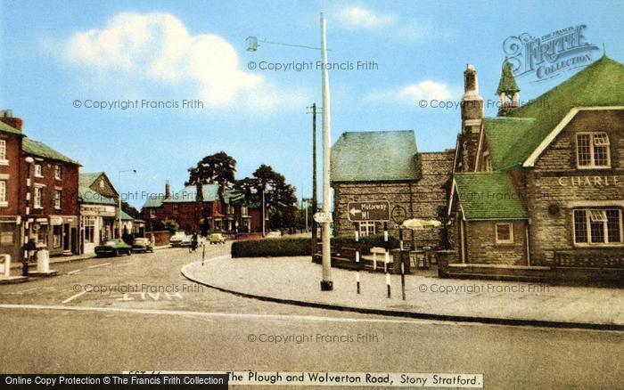 Photo of Stony Stratford, The Plough And Wolverton Road c.1965