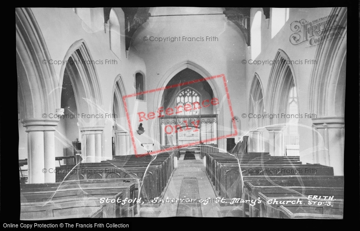 Photo of Stotfold, St Mary's Church Interior c.1955