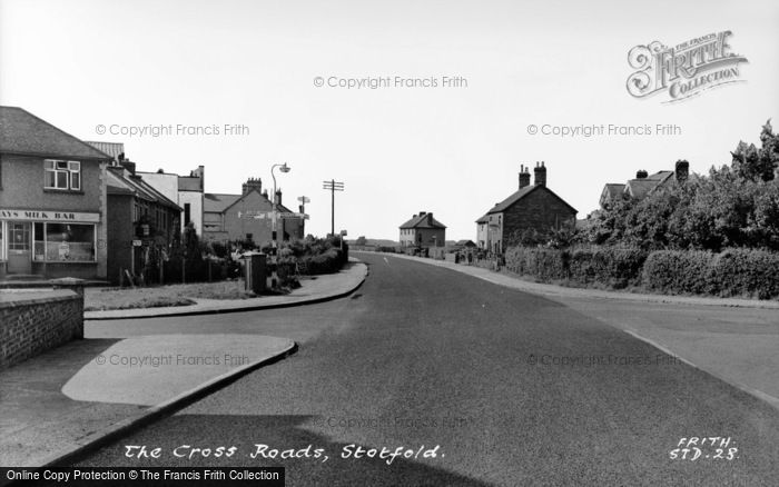 Photo of Stotfold, The Crossroads c.1960