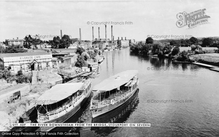 Photo of Stourport On Severn, River Downstream From The Bridge c.1960