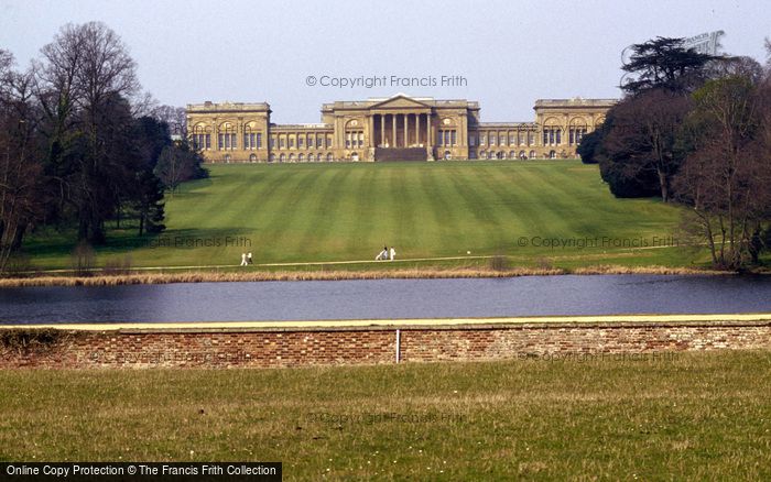 Photo of Stowe School, Mansion And Lake From South East c.1990