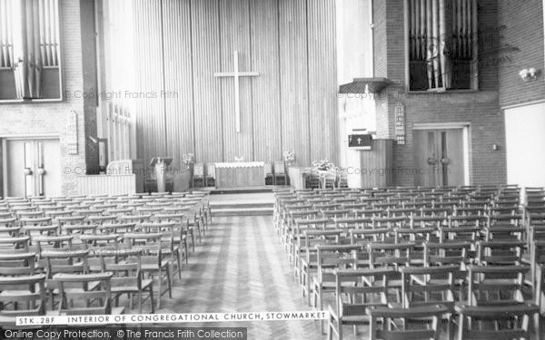 Photo of Stowmarket, Congregational Church Interior c.1960