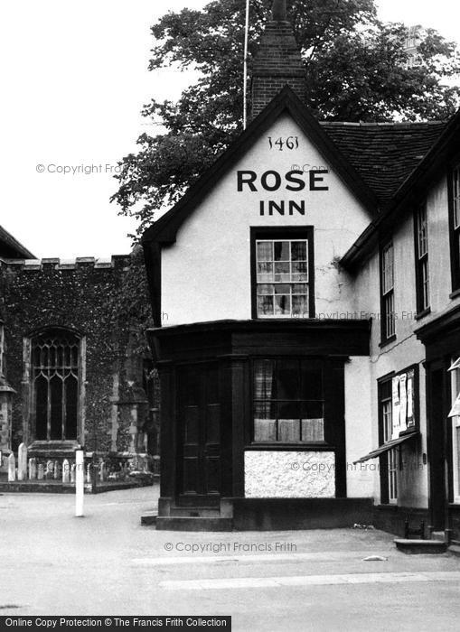 Photo of Stowmarket, The Rose Inn c.1955