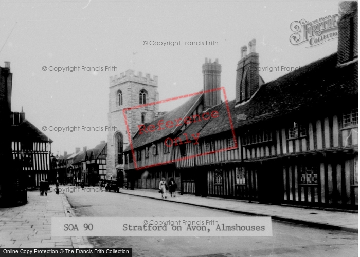 Photo of Stratford Upon Avon, Almshouses c.1955