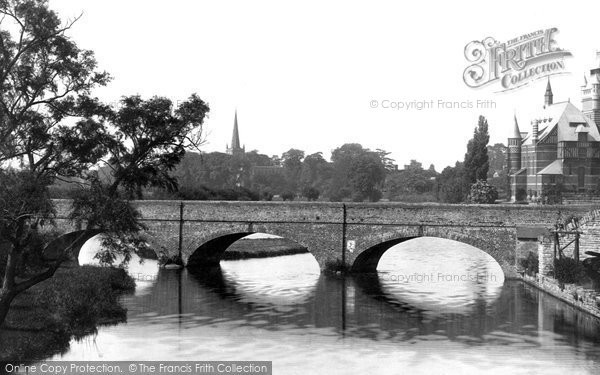 Photo of Stratford Upon Avon, Bridge And Church Spire 1892