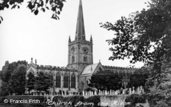Collegiate Church From The River c.1955, Stratford-Upon-Avon
