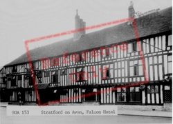 Falcon Hotel c.1955, Stratford-Upon-Avon