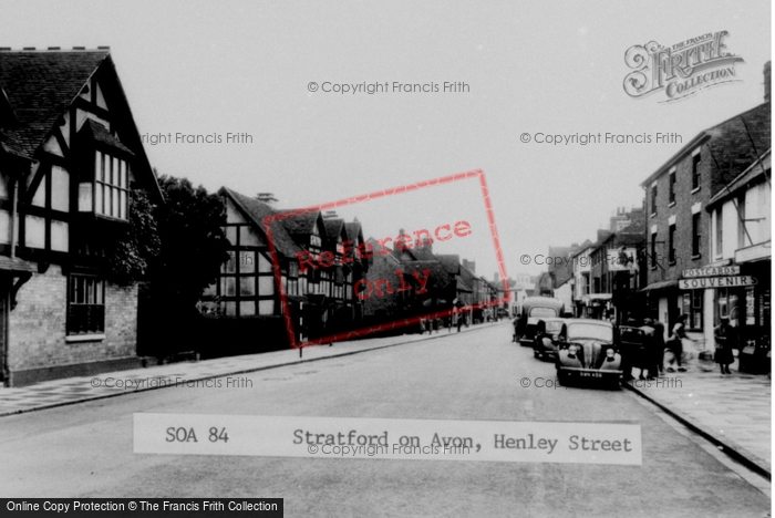 Photo of Stratford Upon Avon, Henley Street c.1955
