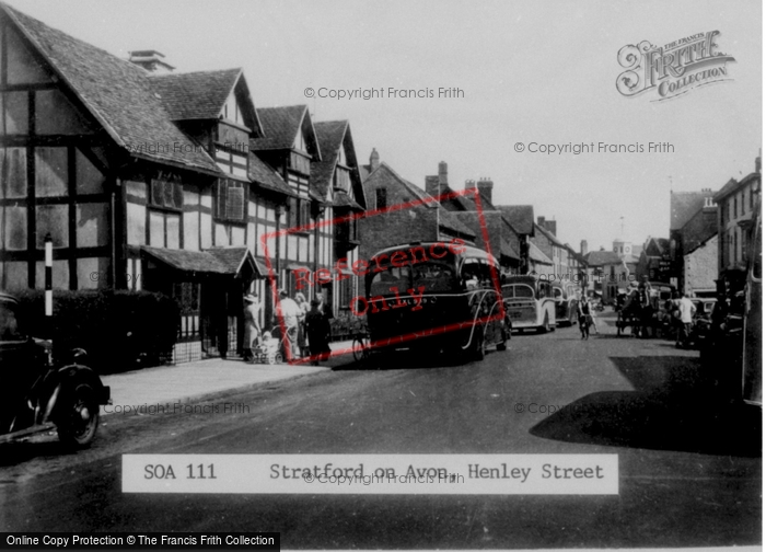 Photo of Stratford Upon Avon, Henley Street c.1955