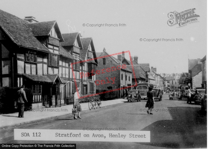 Photo of Stratford Upon Avon, Henley Street c.1955