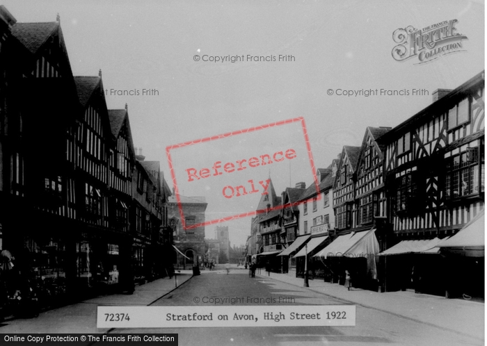 Photo of Stratford Upon Avon, High Street 1922