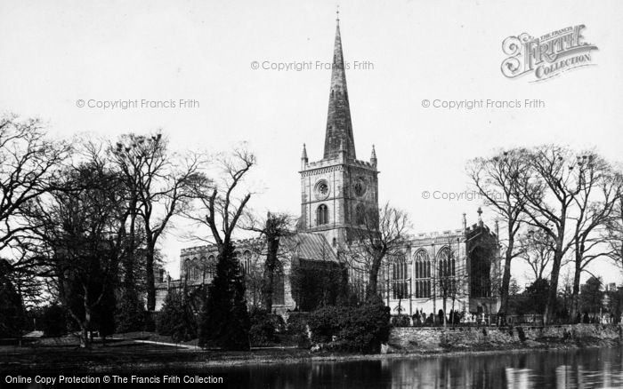 Photo of Stratford Upon Avon, Holy Trinity Church From Island 1883
