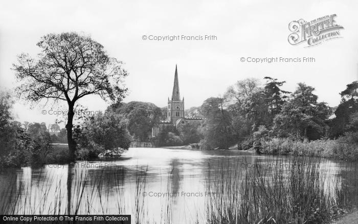 Photo of Stratford Upon Avon, Holy Trinity Church From Memorial Garden c.1910