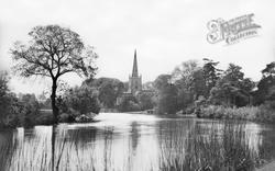 Holy Trinity Church From Memorial Garden c.1910, Stratford-Upon-Avon
