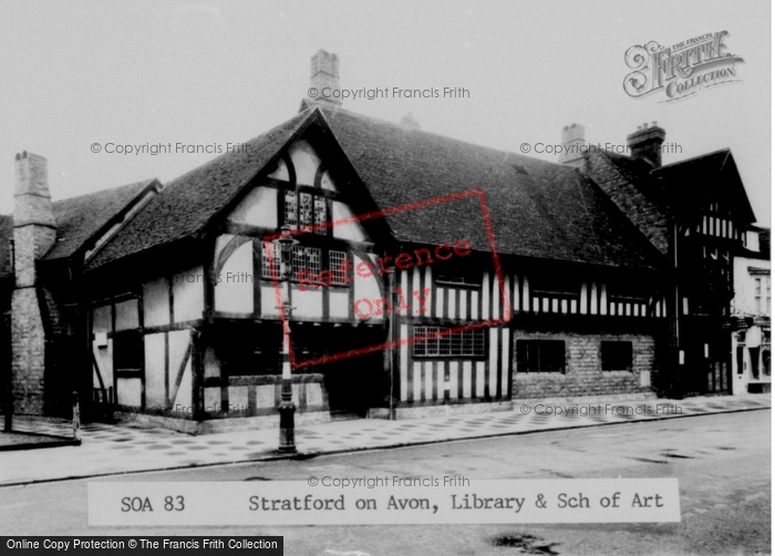 Photo of Stratford Upon Avon, Library And School Of Art c.1955