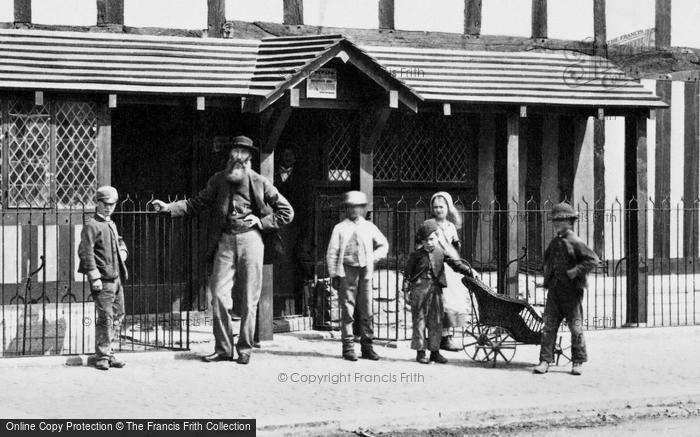 Photo of Stratford Upon Avon, Locals Outside Shakespeare's Birthplace 1861