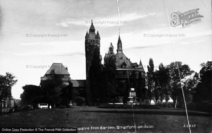 Photo of Stratford Upon Avon, Memorial Theatre From Garden c.1931