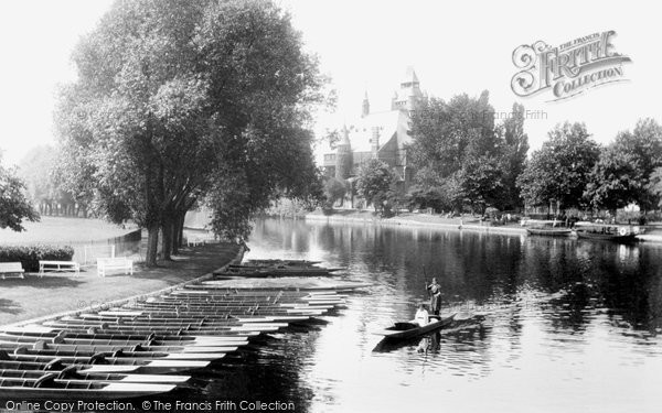 Photo of Stratford Upon Avon, Memorial Theatre From The River Avon 1922
