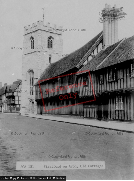 Photo of Stratford Upon Avon, Old Cottages c.1965