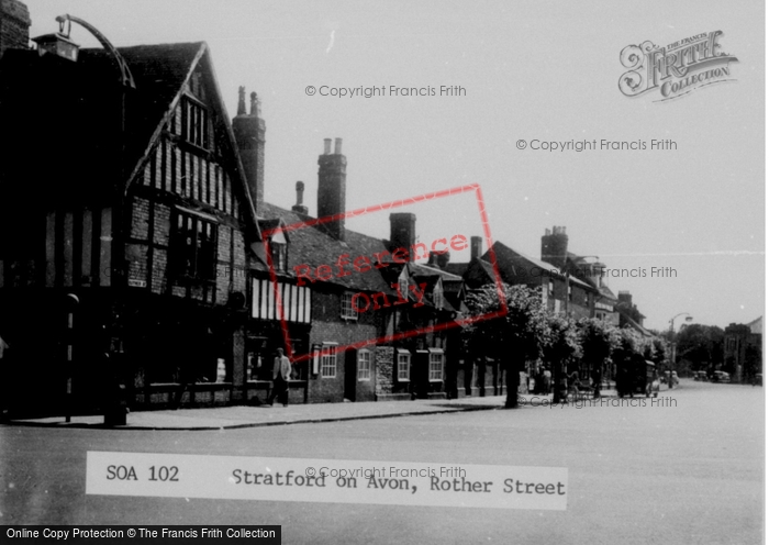 Photo of Stratford Upon Avon, Rother Street c.1955