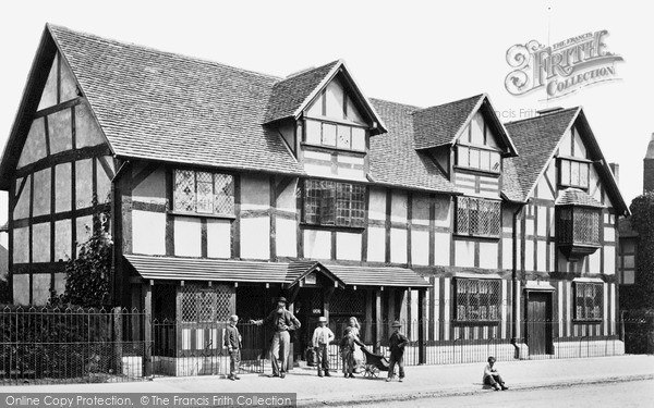 Photo of Stratford Upon Avon, Shakespeare's Birthplace After Restoration 1861
