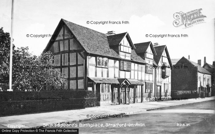 Photo of Stratford Upon Avon, Shakespeare's Birthplace c.1931