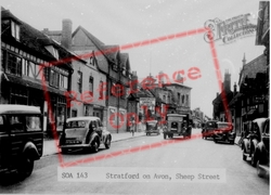 Sheep Street c.1955, Stratford-Upon-Avon