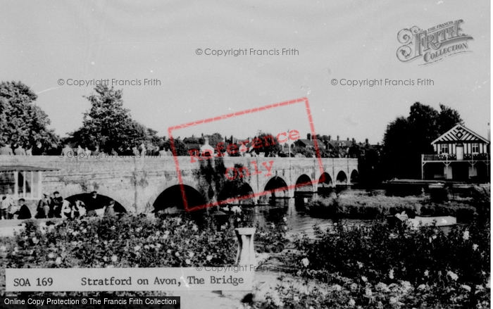 Photo of Stratford Upon Avon, The Bridge c.1955