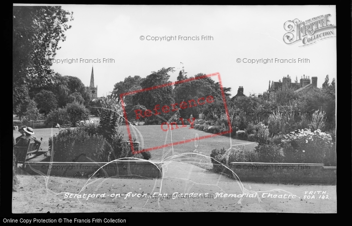 Photo of Stratford Upon Avon, The Gardens, Memorial Theatre c.1955