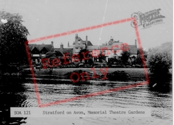 The Memorial Theatre Gardens c.1955, Stratford-Upon-Avon