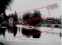 The River c.1955, Stratford-Upon-Avon