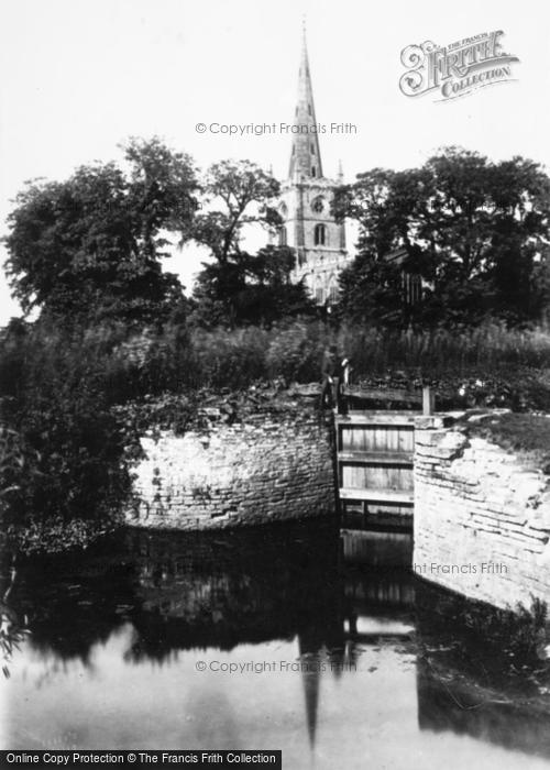 Photo of Stratford Upon Avon, Trinity Church And Lock c.1884