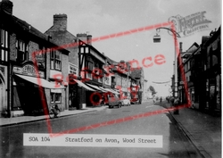 Wood Street c.1955, Stratford-Upon-Avon