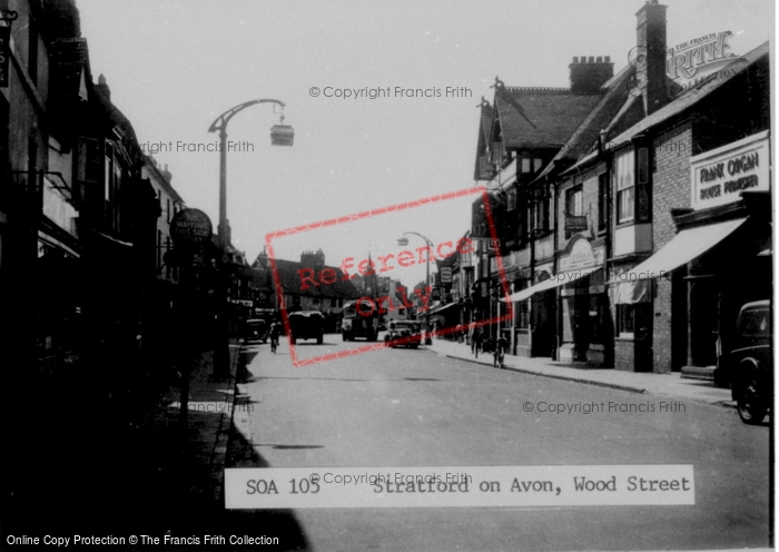 Photo of Stratford Upon Avon, Wood Street c.1955