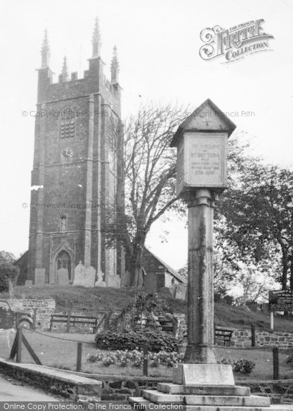 Photo of Stratton, St Andrew's Church And The War Memorial c.1955