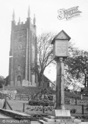 St Andrew's Church And The War Memorial c.1955, Stratton
