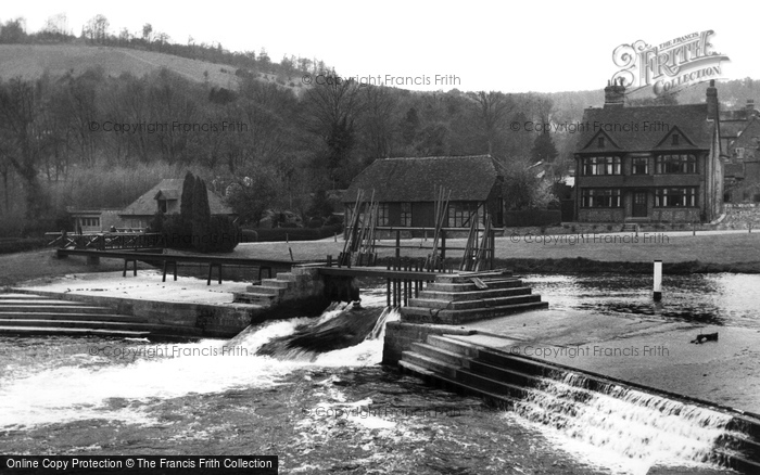 Photo of Streatley, The Weir c.1955