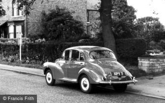 Strensall, Morris Minor 1000 in Princess Road c1960