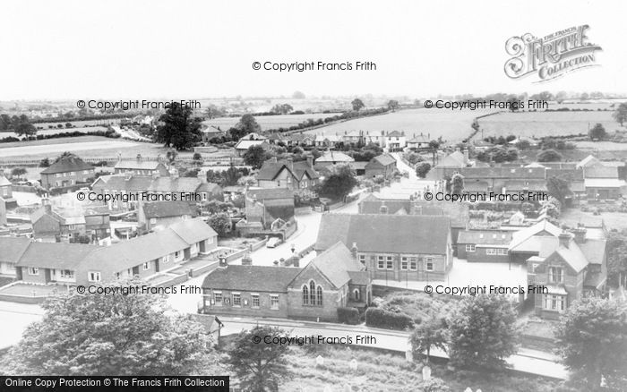 Photo of Stretton, The Green And School From The Church Tower c.1960