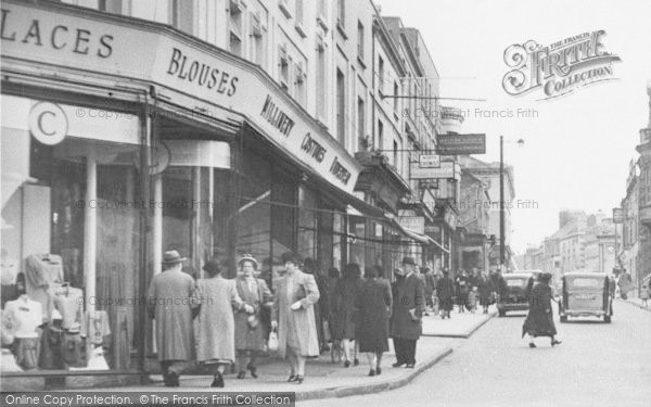 Photo of Stroud, Shoppers, George Street c.1955