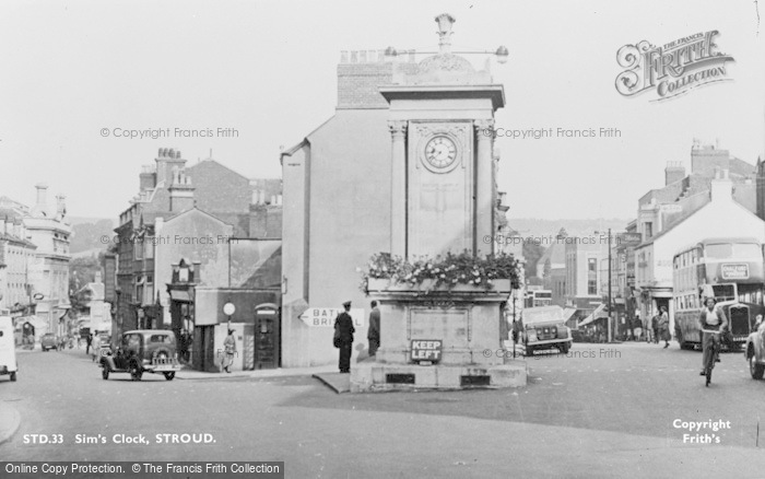 Photo of Stroud, Sim's Clock c.1955