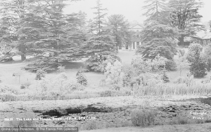 Photo of Stroud, The House And Lake, Stratford Park 1938