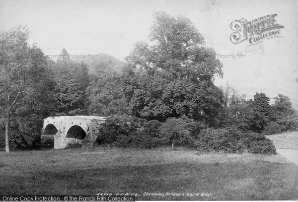 Photo of Strowan, The Bridge And Baird Monument 1899