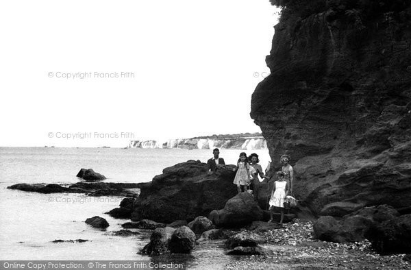 Photo of Studland, On The Rocks c.1955