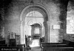 St Nicholas' Church Interior 1918, Studland